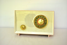 Load image into Gallery viewer, Carnation Pink White Vintage 1960 RCA Victor Model X-2FE AM 'The Sportflair' Vacuum Tube Radio Sounds Great!