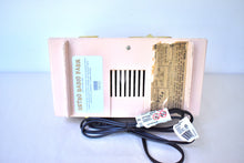 Load image into Gallery viewer, Carnation Pink White Vintage 1960 RCA Victor Model X-2FE AM 'The Sportflair' Vacuum Tube Radio Sounds Great!