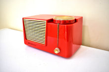 Load image into Gallery viewer, Cubist Red 1954 RCA Victor Model 6-X-8B AM Vacuum Tube Radio Looks Great Sounds Marvelous! Excellent Plus Condition!