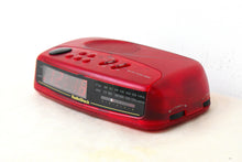 Load image into Gallery viewer, Candy Apple Red Radio Shack Model 12-8633 AM FM Digital Alarm Clock Radio! Excellent Condition!