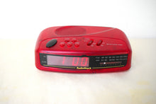 Load image into Gallery viewer, Candy Apple Red Radio Shack Model 12-8633 AM FM Digital Alarm Clock Radio! Excellent Condition!