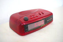 Load image into Gallery viewer, Candy Apple Red Radio Shack Model 12-8633 AM FM Digital Alarm Clock Radio! Excellent Condition!