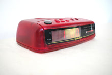 Load image into Gallery viewer, Candy Apple Red Radio Shack Model 12-8633 AM FM Digital Alarm Clock Radio! Excellent Condition!