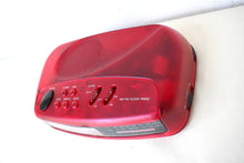 Load image into Gallery viewer, Candy Apple Red Radio Shack Model 12-8633 AM FM Digital Alarm Clock Radio! Excellent Condition!
