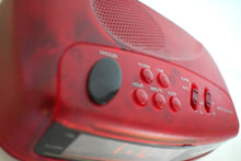 Load image into Gallery viewer, Candy Apple Red Radio Shack Model 12-8633 AM FM Digital Alarm Clock Radio! Excellent Condition!