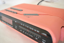 Load image into Gallery viewer, Hot Pink 80s Realistic Model 12-8601 AM FM Digital Clock Radio! Sounds Great Excellent Condition! Rare Model!