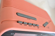 Load image into Gallery viewer, Hot Pink 80s Realistic Model 12-8601 AM FM Digital Clock Radio! Sounds Great Excellent Condition! Rare Model!