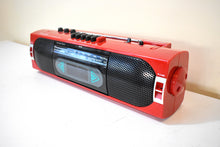 画像をギャラリービューアに読み込む, Red 80s Realistic Sound Model SCR-35 AM FM Cassette Stereo Mini Boombox Radio! Sounds Great Excellent Condition!