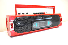 画像をギャラリービューアに読み込む, Red 80s Realistic Sound Model SCR-35 AM FM Cassette Stereo Mini Boombox Radio! Sounds Great Excellent Condition!