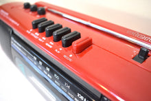 画像をギャラリービューアに読み込む, Red 80s Realistic Sound Model SCR-35 AM FM Cassette Stereo Mini Boombox Radio! Sounds Great Excellent Condition!