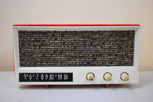 Load image into Gallery viewer, Coral Red 1959 Arvin Model 2585 Vacuum Tube AM Radio Clean and Gorgeous Looking and Sounding!