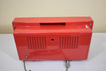 Load image into Gallery viewer, Coral Red 1959 Arvin Model 2585 Vacuum Tube AM Radio Clean and Gorgeous Looking and Sounding!