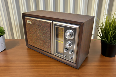 Bluetooth Ready To Go - 1975-1977 Sony Model ICF-9550W AM/FM Solid State Transistor Radio Sounds Fantastic! Sony Only!