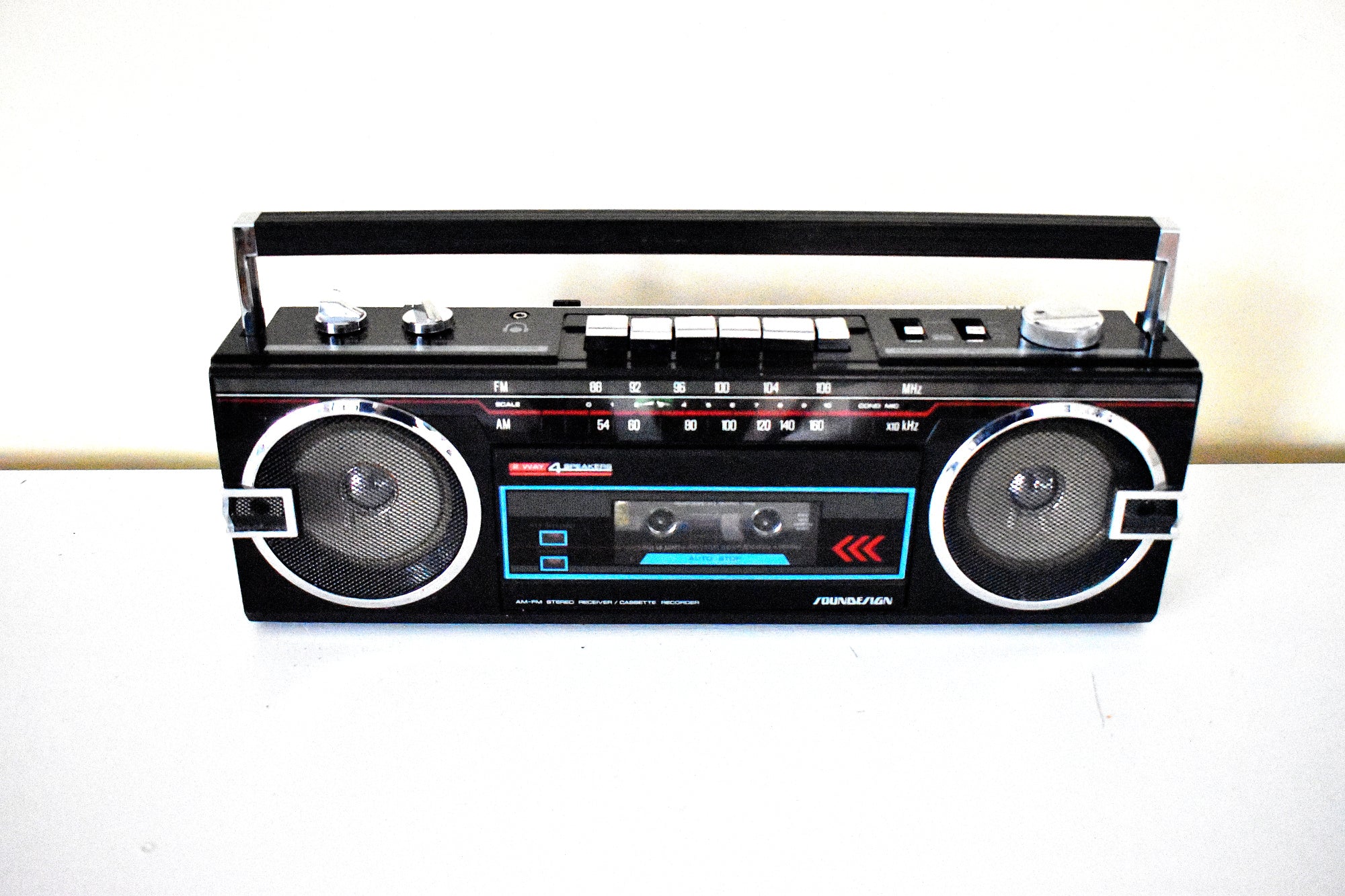 Sound Design Boom Box Soundesign Model 4628BLK AM FM Cassette Mini Boombox Radio! Sounds Gre ...
