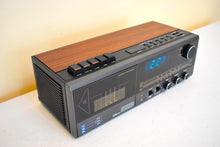 画像をギャラリービューアに読み込む, Walnut Grain Sears Model 23486 AM FM Cassette Digital Alarm Clock Radio! Excellent Condition! Original Box!