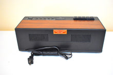 画像をギャラリービューアに読み込む, Walnut Grain Sears Model 23486 AM FM Cassette Digital Alarm Clock Radio! Excellent Condition! Original Box!