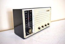 Load image into Gallery viewer, Anthracite Gray Sears Silvertone Unknown Model AM/FM Vacuum Tube Radio Sounds Great!