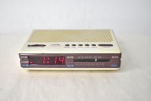 Load image into Gallery viewer, Taupe Lavender 1980s Sears Catalog Model 23155 AM FM Digital Alarm Clock Radio! Excellent Condition!
