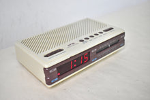 Load image into Gallery viewer, Taupe Lavender 1980s Sears Catalog Model 23155 AM FM Digital Alarm Clock Radio! Excellent Condition!
