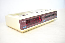 Load image into Gallery viewer, Taupe Lavender 1980s Sears Catalog Model 23155 AM FM Digital Alarm Clock Radio! Excellent Condition!