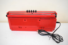 Load image into Gallery viewer, Engine Red 80s Sharp Model CT-248(R) AM FM Cassette Mini Boombox Radio! Sounds Great Excellent Condition!
