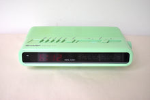 Load image into Gallery viewer, Melon Green 1980s Sharp Model FX-C11 (GR) AM FM Digital Alarm Clock Radio! Excellent Condition!