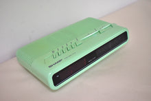 Load image into Gallery viewer, Melon Green 1980s Sharp Model FX-C11 (GR) AM FM Digital Alarm Clock Radio! Excellent Condition!
