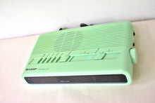 Load image into Gallery viewer, Melon Green 1980s Sharp Model FX-C11 (GR) AM FM Digital Alarm Clock Radio! Excellent Condition!