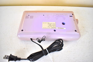 Mauve Puce Lavender Pink 1987 Sharp Model FX-C11 AM FM Digital Alarm Clock Radio! Excellent Condition!