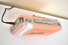 Load image into Gallery viewer, Pretty in Pink Sharp Model QT5(P) AM FM Cassette Player Radio! Sounds Great Excellent Condition!