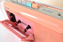 Load image into Gallery viewer, Pretty in Pink Sharp Model QT5(P) AM FM Cassette Player Radio! Sounds Great Excellent Condition!