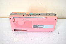Load image into Gallery viewer, Pretty in Pink Sharp Model QT5(P) AM FM Cassette Player Radio! Sounds Great Excellent Condition!