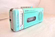 画像をギャラリービューアに読み込む, Surf Green Sharp Model QT5(G) AM FM Cassette Player Radio! Sounds Great Excellent Condition!
