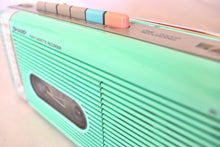 画像をギャラリービューアに読み込む, Surf Green Sharp Model QT5(G) AM FM Cassette Player Radio! Sounds Great Excellent Condition!