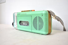 画像をギャラリービューアに読み込む, Surf Green Sharp Model QT5(G) AM FM Cassette Player Radio! Sounds Great Excellent Condition!