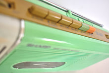 画像をギャラリービューアに読み込む, Surf Green Sharp Model QT5(G) AM FM Cassette Player Radio! Sounds Great Excellent Condition!
