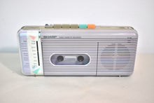 Load image into Gallery viewer, Lavender Purple Sharp Model QT5(L) AM FM Cassette Player Radio! Sounds Great Excellent Condition!