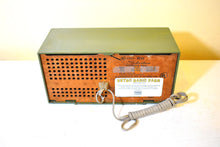 画像をギャラリービューアに読み込む, Moss Green Mid-Century 1966 Silvertone Model 6003 AM Solid State Transistor Radio Works Great Looks Great!