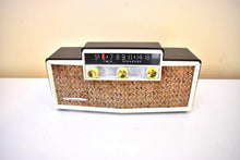 Load image into Gallery viewer, Chocolate Brown 1959 Silvertone Model 9007 Vacuum Tube AM Radio Sounds Terrific! Excellent Condition!