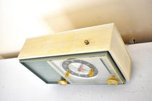 Load image into Gallery viewer, Monterey Blue 1964 Silvertone Model 4035 Vacuum Tube AM Clock Radio Excellent Condition and Great Sounding!