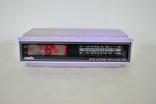 Charger l'image dans la galerie, Purple Lavender Sonic Model CR-100B AM FM Digital Alarm Clock Radio! Excellent Condition! Very Rare!