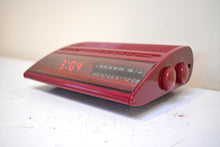 Load image into Gallery viewer, Cranberry Red Sonic Model CRX-7R AM FM Digital Alarm Clock Radio! Excellent Condition!