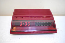 Load image into Gallery viewer, Cranberry Red Sonic Model CRX-7R AM FM Digital Alarm Clock Radio! Excellent Condition!