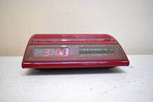 Load image into Gallery viewer, Cranberry Red Sonic Model CRX-7R AM FM Digital Alarm Clock Radio! Excellent Condition!