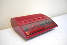 Load image into Gallery viewer, Cranberry Red Sonic Model CRX-7R AM FM Digital Alarm Clock Radio! Excellent Condition!