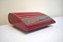Load image into Gallery viewer, Cranberry Red Sonic Model CRX-7R AM FM Digital Alarm Clock Radio! Excellent Condition!