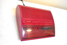 Load image into Gallery viewer, Cranberry Red Sonic Model CRX-7R AM FM Digital Alarm Clock Radio! Excellent Condition!