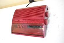 Load image into Gallery viewer, Cranberry Red Sonic Model CRX-7R AM FM Digital Alarm Clock Radio! Excellent Condition!