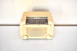 Bluetooth Ready To Go - Cream Ivory Post War 1946 Sonora RBU-175 AM Vacuum Tube Radio Sounds Great!