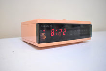 Charger l&#39;image dans la galerie, Go-Go&#39;s Pink 1980s Sony Dream Machine Model ICF-C3W AM FM Digital Alarm Clock Radio! Excellent Condition! Rare Color!